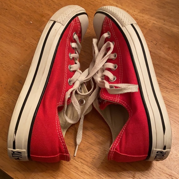 Converse all star sneakers classic red snd white nice M6, W8 unisex - Picture 2 of 15